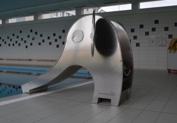 Kinderrutsche Elefant Schwimmbad Courtepin
